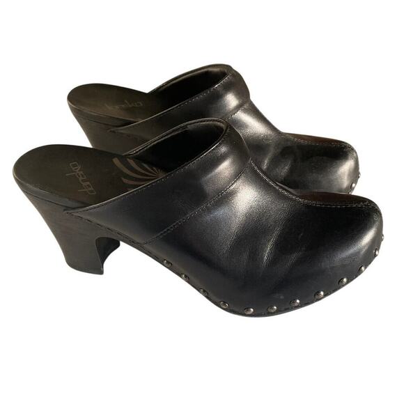 Dansko Shoes - Dansko RAE Studded Mules Clogs Women US 9 (EU 39) Black Leather Slide Clog 3.5"